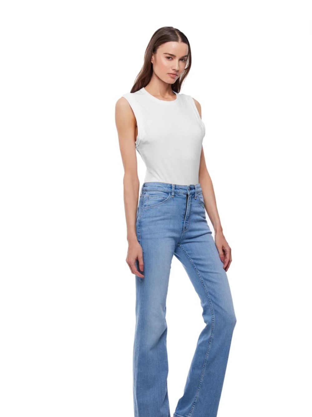 Classic White Sleeveless Bodysuit - Clean Crewneck